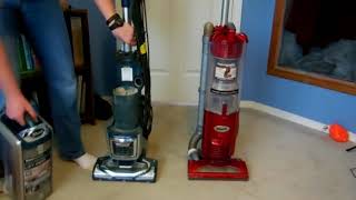 Shark Rotator Powered Lift Away with XL Capacity vs  Shark Navigator Swivel Head to Head Comparison