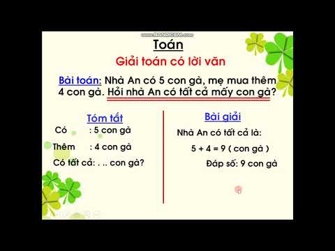 Khối Một - Môn : Toán - Bài: Giải toán có lời văn - GVTH: Vương Ngọc Hồng