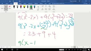 Completing the Square with an Ellipse [MATH 151]