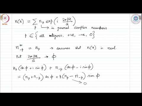 mod01lec06 - Fourier analysis of diffraction