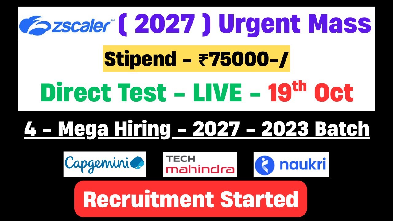 🔥4 Mega Hiring 2026 | Direct Test Hiring 2025 | 2025 Batch Hiring OFF ...
