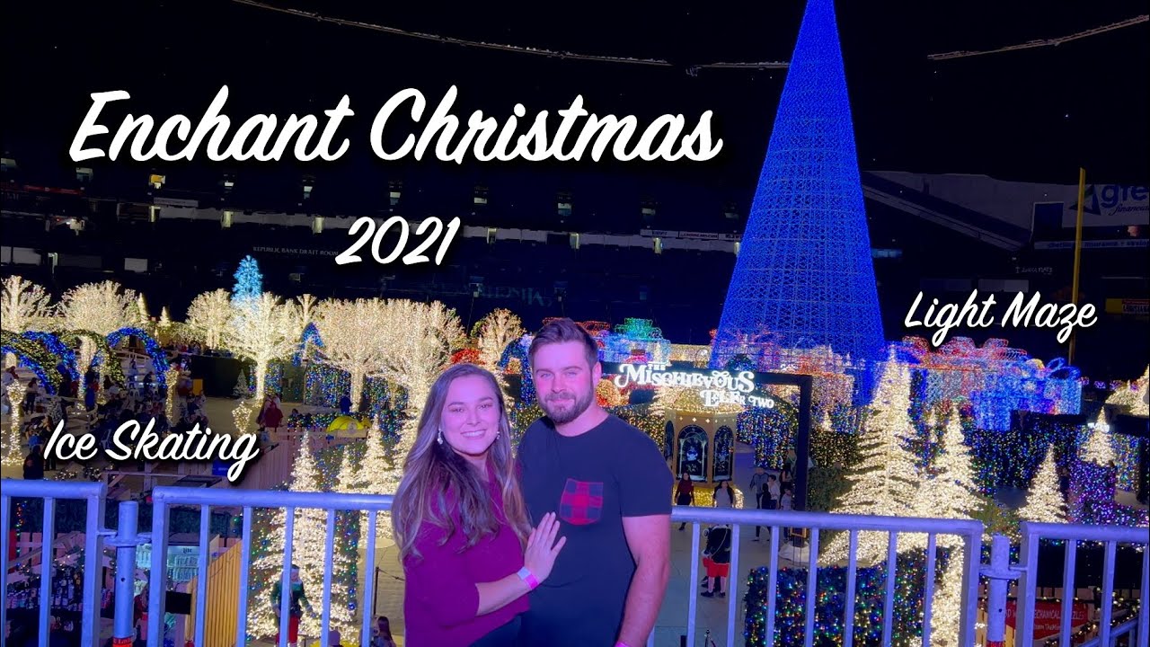 Enchant Christmas 2021 Light Trail and Ice Skating St. Petersburg Florida YouTube