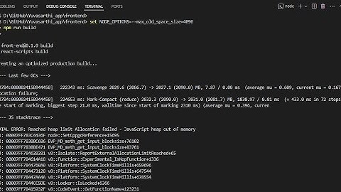 FATAL ERROR: Ineffective mark-compacts near heap limit Allocation failed JavaScript heap out of memo