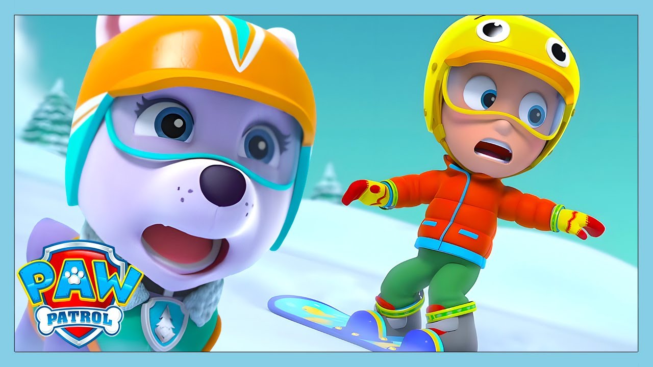 OUT OF CONTROL SNOWBOARD! | Paw Patrol | WildBrain Kids