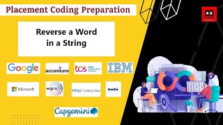 Reverse a Word in a String | Placement Coding Questions | TCS | WIPRO | INFOSYS | Coding Question