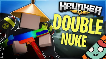 CRACKED DOUBLE NUKE on Lostworld!!! INSANE SPAWN TRAPPING!!! (Krunker)