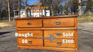 Flipping A Free Dresser// DIY Furniture Makeover Profit