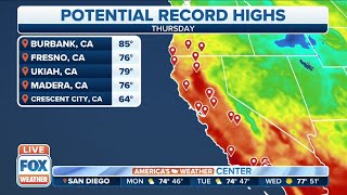 Record-Breaking Temperatures For California Expected Thursday