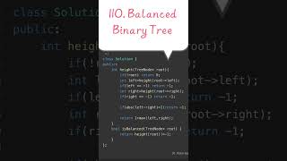 110. Balanced Binary Tree | Height Check with Early Stop | TC: O(n) | SC: O(h)