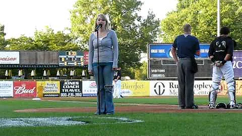 Lauren Bashore singing National Anthem 08-31-09