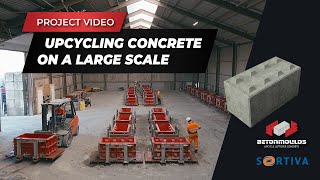 Upcycling concrete waste into interlocking blocks | Betonmoulds & Sortiva