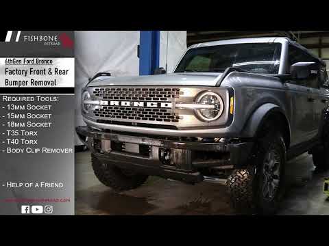 6th-gen Bronco front & rear bumper removal