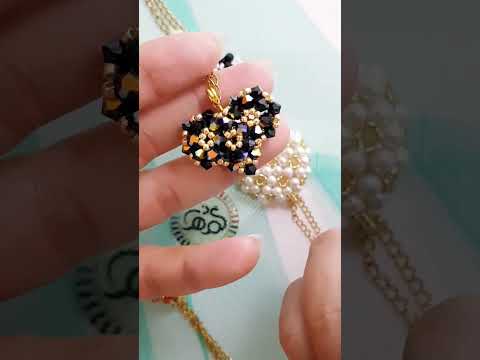 آویز قلب     منجوق منجوقبافی