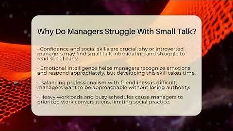 Why Do Managers Struggle With Small Talk? - Modern Manager Toolbox