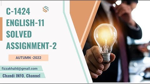 AIOU code 1424/5411/9408  Compulsory English-11 Solved assignment -2 autumn 2022/23.