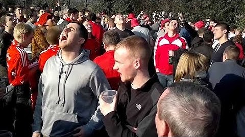 German Fans Storming The Green Man Pub in Wembley video
