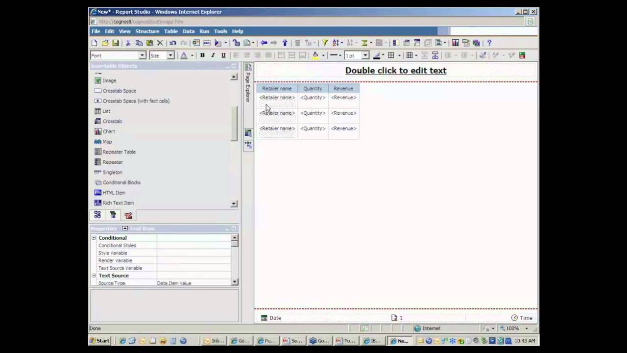 IBM Cognos Report Studio Conditional Drill Through YouTube