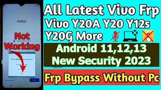 ViVO Y20 FRP BYPASS 2023 ( WITHOUT PC ) Vivo Y20 Google Account Lock Remove Android 11,12,13