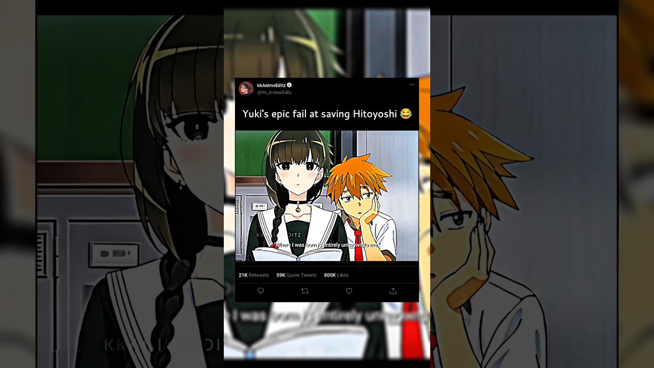 Yuki's epic fail at saving Hitoyoshi 😂...