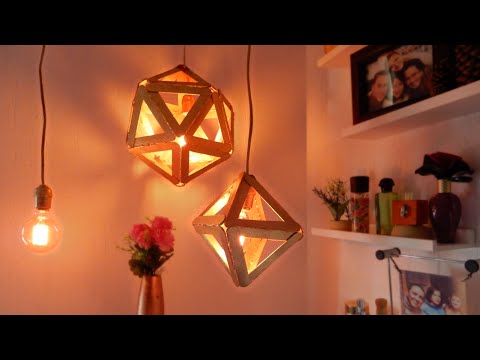 Cómo hacer una Lampara estilo Industrial con Abatelenguas :: Chuladas Creativas
