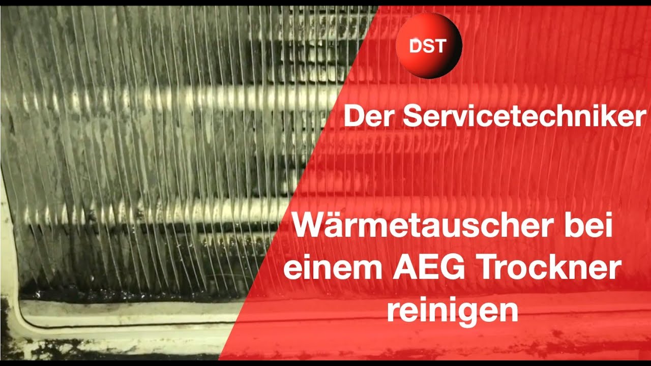 Wärmetauscher bei einem AEG Trockner reinigen - YouTube