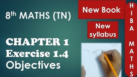8th maths chapter 1 exercise 1.4 objective type questions tn samacheer new syllabus 2020-2021