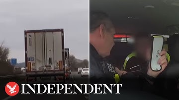 Drink-driver more than three times over limit swerves lorry across motorway