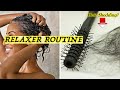 Relaxer routine  how i relax my hair at home healthy relaxed hair