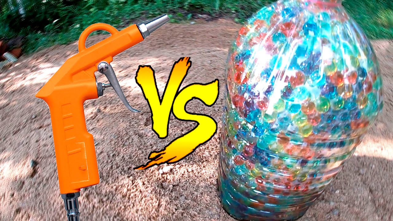 Experiment Orbeez balls vs air compressor!!! YouTube