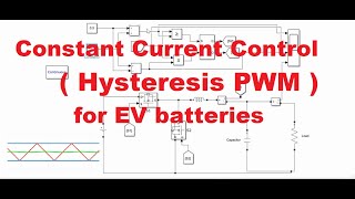 Hysteresis PWM  Current Control (CCC)  for EV Battery Charging using DC-DC Converter in MATLAB