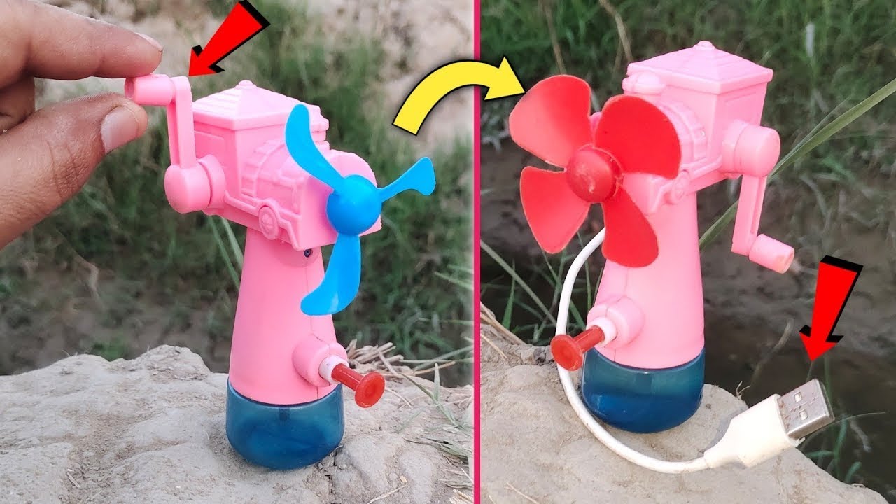 Amazing Inventions From Toy Hand Fan | How To Convert Hand Fan To Electric Fan | Mini Table Fan