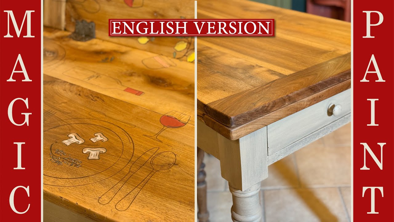 Transform your old dining table for the holidays with Magic Paint! Chalk Paint #DIY #ElisaMP