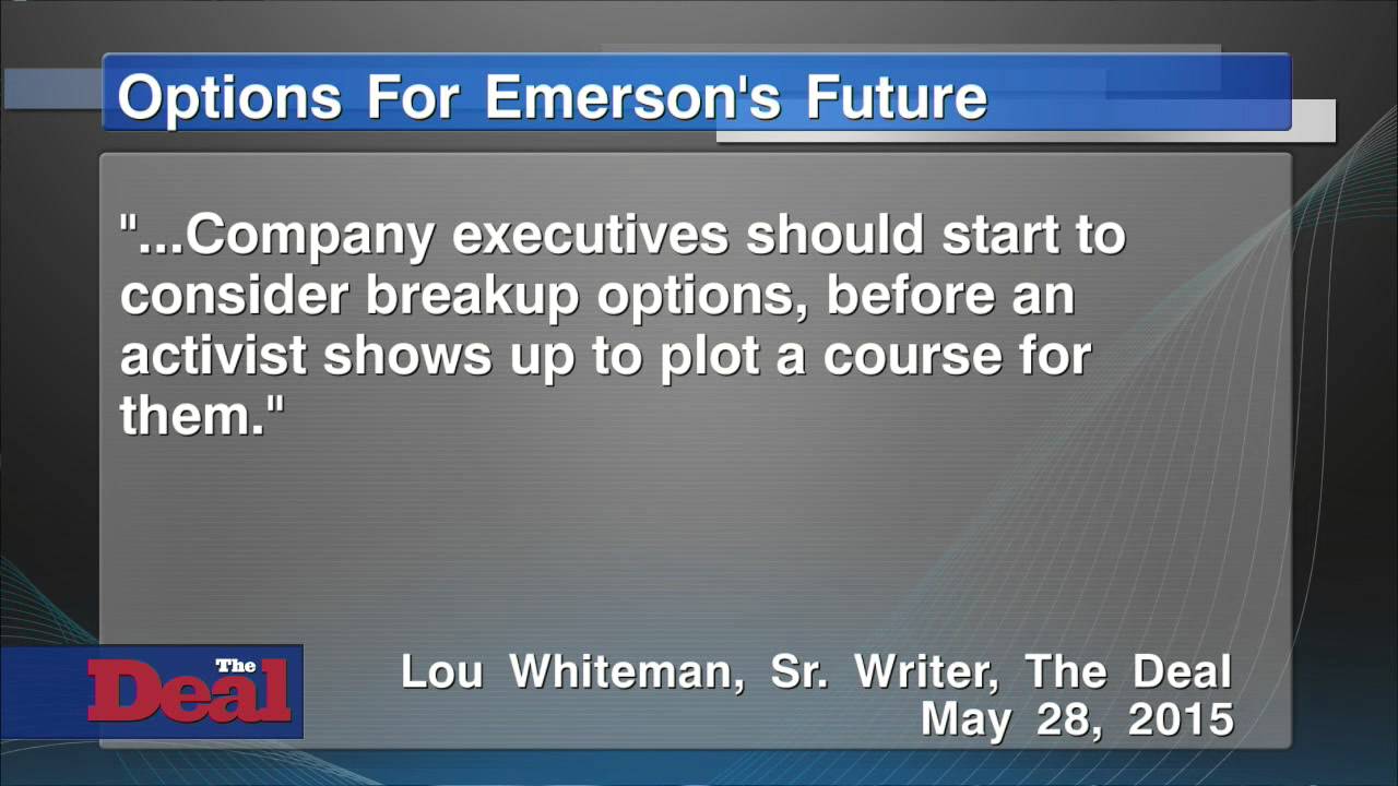 Emerson Outlines its Plan to Split in Two