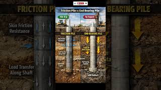 Friction Pile vs End Bearing Pile 🔥 | Civil Engineering Explained