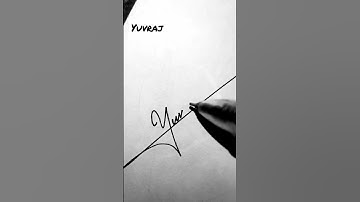 YUVRAJ Name Signature Style ✍️ | #ytshorts #calligraphy #signature #viral