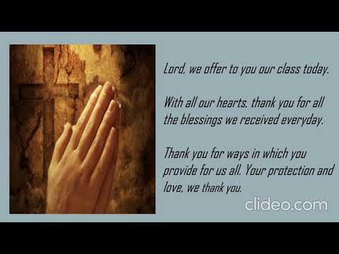 Opening Prayer Before Class
