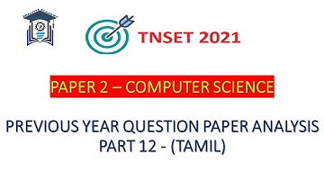 (Part 12) TNSET 2021 | Paper 2 Computer Science | PYQs on Discrete Structures (Tamil)