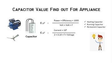 Capacitor Value Calculation | Motor Starting and running capacitor value calculation