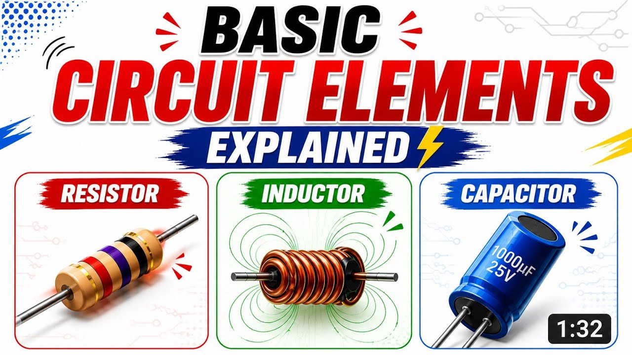 Basic Circuit Elements Explained ⚡ Resistor, Inductor & Capacitor ...