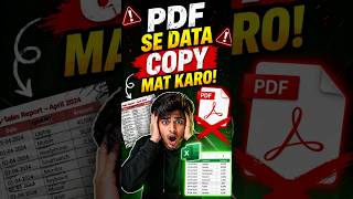 Convert data PDF to Excel. #shorts #shortsfeed #excel #exceltips #exceltricks #exceltutorial