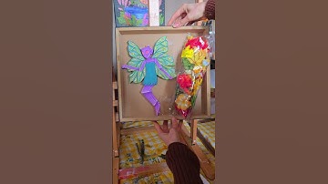 ✨️🧚‍♂️✨️ #acrylicgouache #fantasyart #traditionalart #artist #woodworking #scrollsaw #fairy