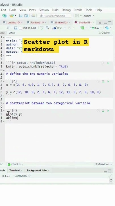 this is an example of how to create a simple scatter plot in r markdown ...