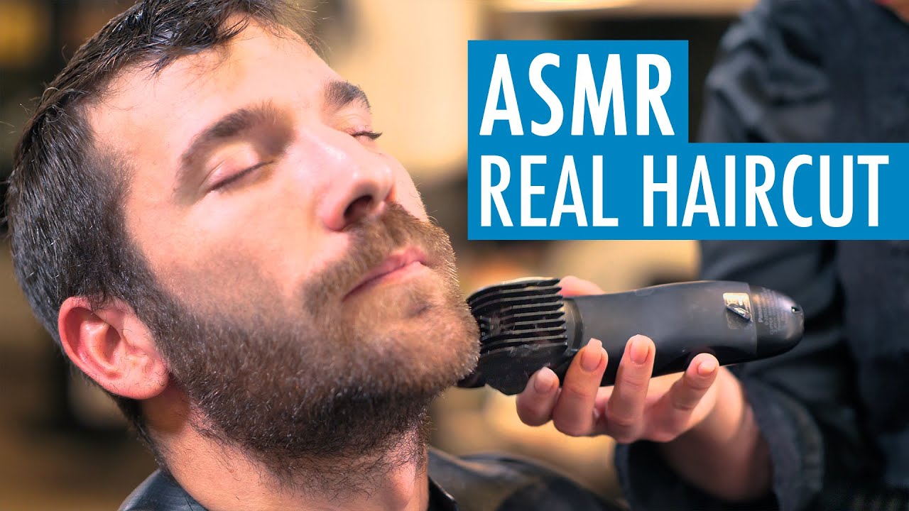 ASMR Full Relaxing Haircut Scalp Massage, Scissor Cut... YouTube