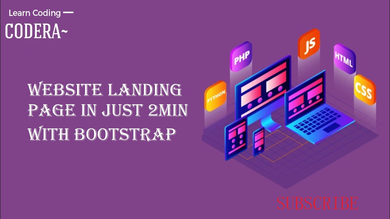 How to make a website landing page in 2 minutes with bootstrap/navbar ...