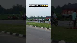 zx-10r 😱🙀🤯🤯 #zx10r #zx10 #modified #highlights #whillie #fast #vairal #bikerindia #motovlog #shorts