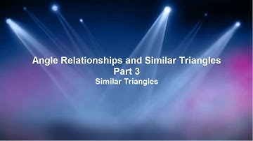 Math 142, 1.2 Part 3, Similar Triangles