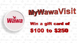MyWawaVisit - Win $100 to 250 Gift Card (Customer Satisfaction Survey)