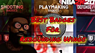 *NEW* BEST REBOUNDING WING BADGES! BEST BUILD & CONSISTENT ✅ JUMPSHOT ON NBA 2K20! NEVER MISS AGAIN!