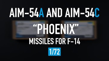 AIM-54A and AIM-54C "Phoenix" missiles for F-14 (4pcs) (1/72) by ResKit / Unboxing