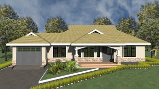 Simple 3 Bedroom House Design with Attached Garage